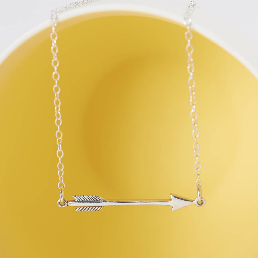 sterling silver arrow necklace by suzy q designs