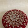Red Circular Velvet Bangle Clutch Bag, thumbnail 4 of 8