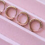 Rose Gold Crystal Huggie Earrings, thumbnail 3 of 4