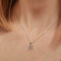 Solid Gold Diamond Initial Pendant, thumbnail 2 of 12