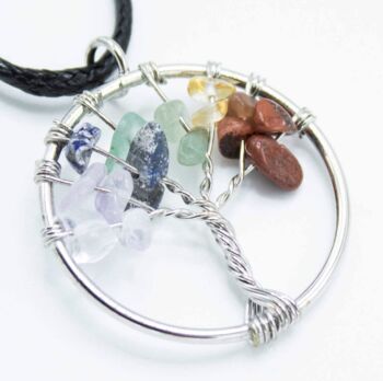 Tree Of Life Gemstone Pendant Necklace Personalised, 2 of 12