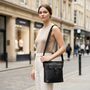 Women's Black Genuine Leather Shoulder Bag, Cross Body Bag, thumbnail 2 of 4