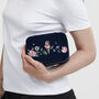 Rosy Posy Embroidered Blue Large Jewellery Box, thumbnail 2 of 6