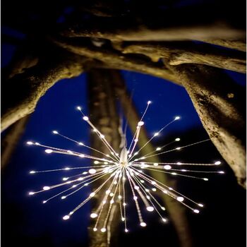 Starburst Hanging LED Light Silver With Remote 40cm, 4 of 4