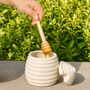 Ceramic Honey Pot With Honey Dipper, thumbnail 1 of 11