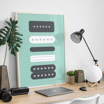 Guitar Pickups Print | Guitarist Music Poster, 5 of 10