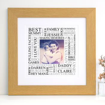 Personalised Mummy And Me Memories Photo Word Art, 11 of 11