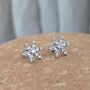 Sterling Silver Christmas Snowflake Earrings, thumbnail 3 of 10
