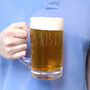 Personalised Initial Etched Lsa Glass Tankard, thumbnail 3 of 10