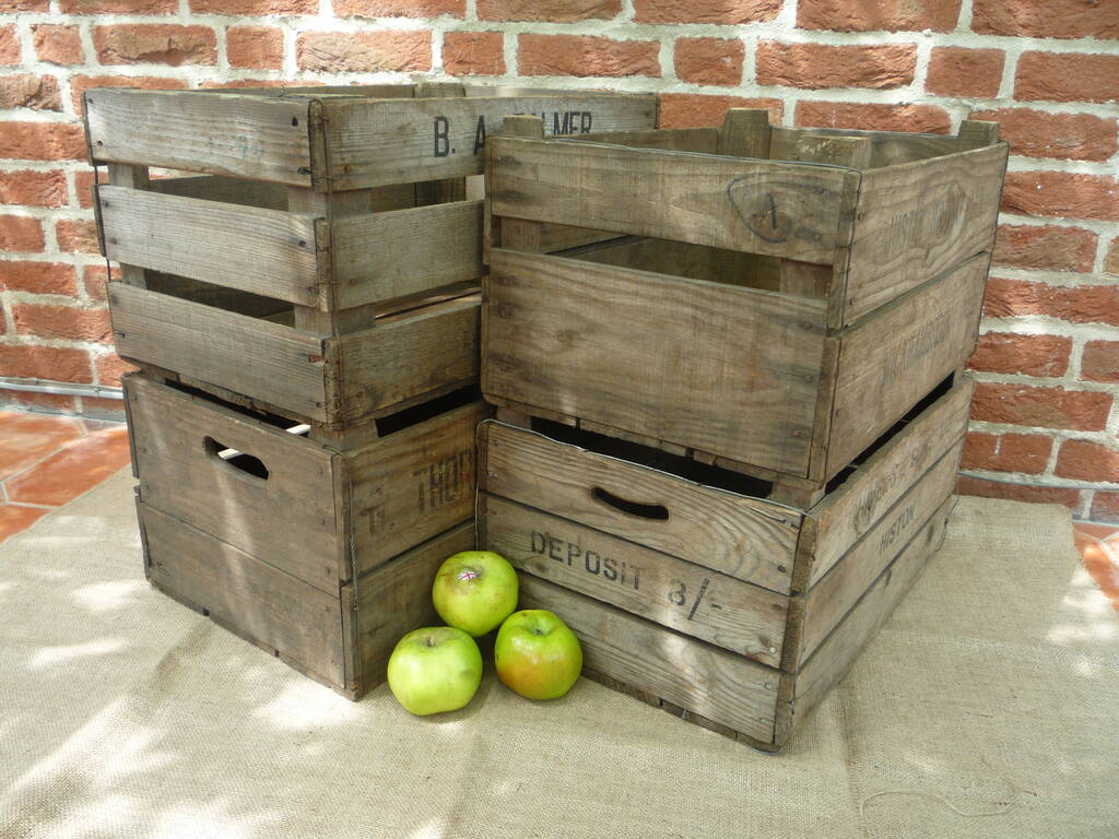 Vintage Original Apple Crate, 1 of 3