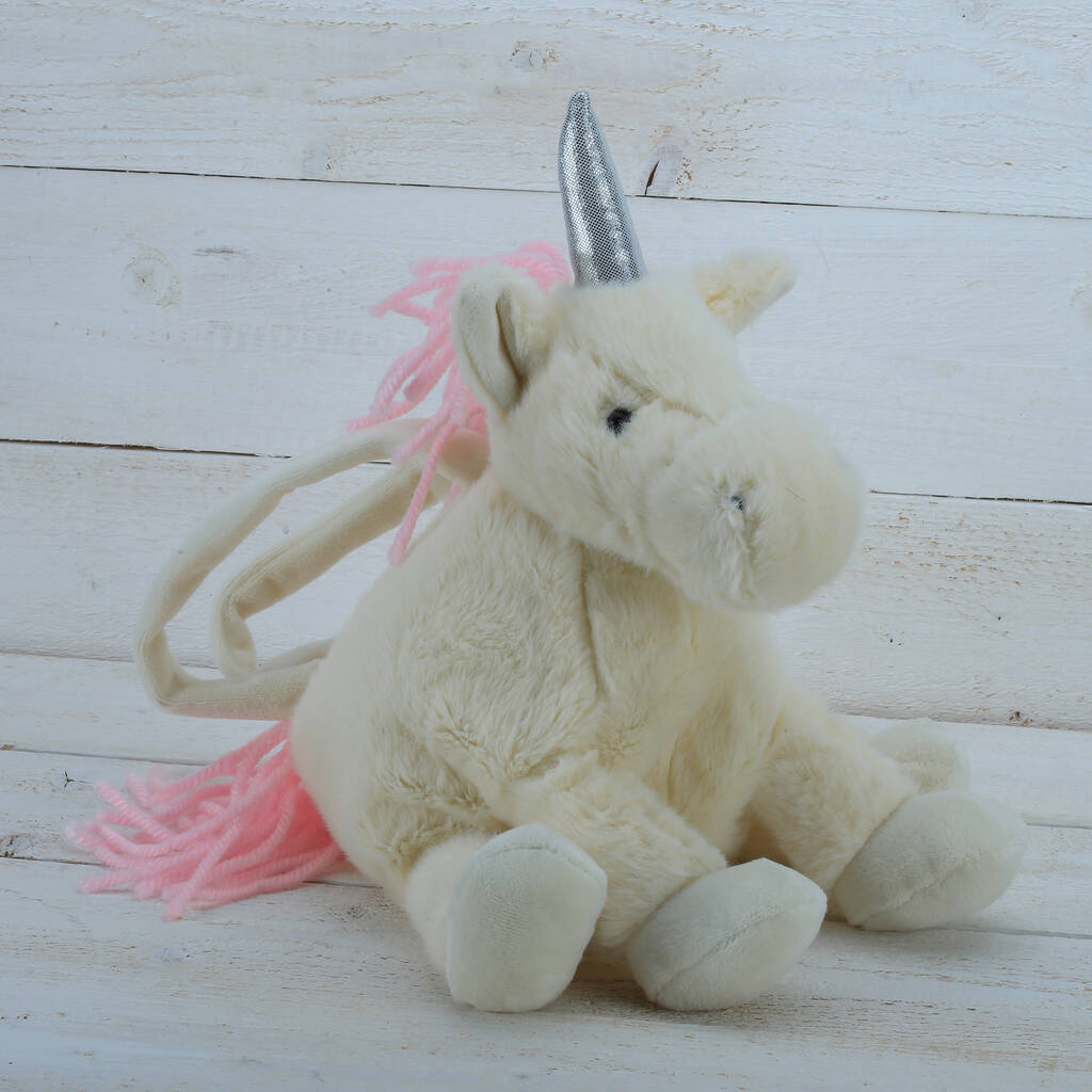 unicorn soft toy bag