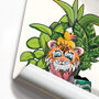 Tiger In Bath Towel, Funny Bathroom Home Decor Poster, thumbnail 4 of 7