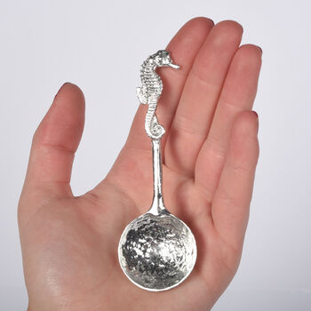 Seahorse Pewter Sugar Spoon, Seahorse Gifts, 2 of 8