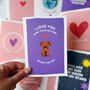 Romantic Anniversary Love Card Dog Lover Card, thumbnail 3 of 4