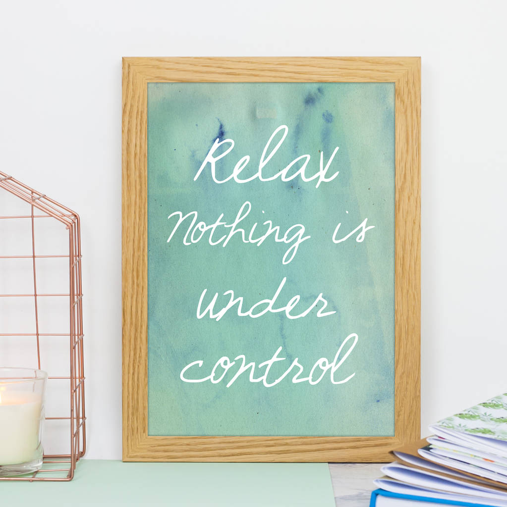 Relax Quote Print, 1 of 6