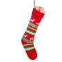 Personalised Log Cabin Knitted Christmas Stocking, thumbnail 3 of 9