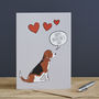 Beagle Valentine's Day Card, thumbnail 2 of 2