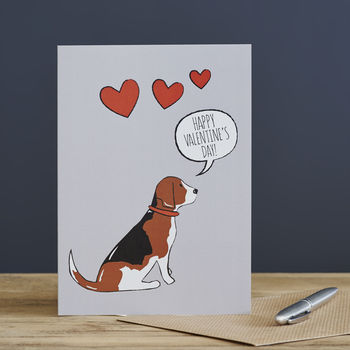Beagle Valentine's Day Card, 2 of 2