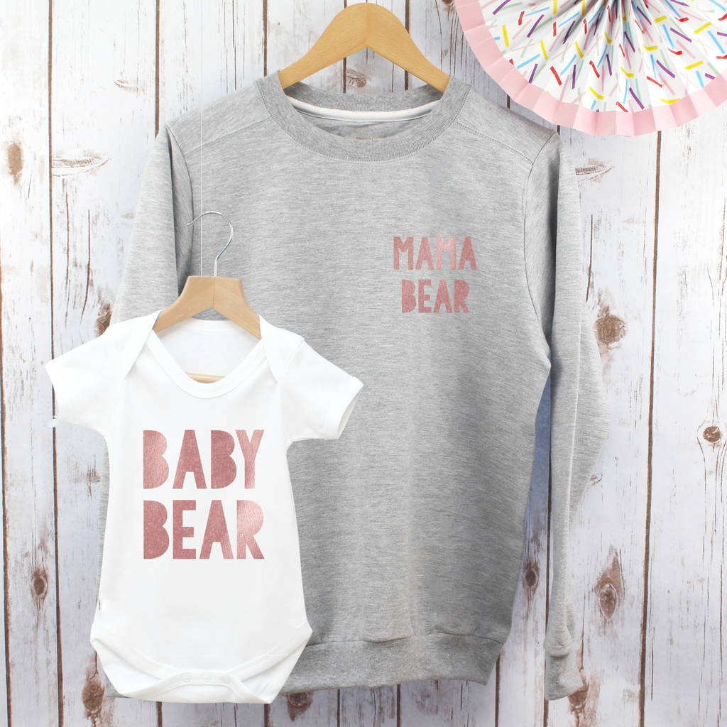 Mama Bear And Baby Bear Twinning Sweatshirts Set, 1 of 8