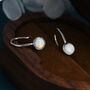 Sterling Silver White Opal Drop Earrings, thumbnail 3 of 12