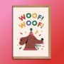 Woof Woof Celebration Greeting Card, thumbnail 1 of 2