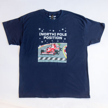 Funny Formula One Men's Christmas T Shirt, 2 of 4