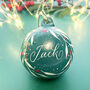 Personalised Christmas Bauble With Leaf Design, thumbnail 6 of 6