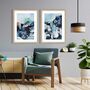 Abstract Art Print Set Of Two Framed Abstract Pictures, thumbnail 2 of 5