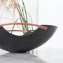 Personalised Steel Bowl With Elegant Copper Handles 11th Anniversary, thumbnail 3 of 9