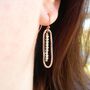Rose Gold Filled Moonstone Oval Earrings, thumbnail 1 of 6