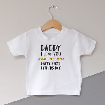 Happy First Father's Day Baby Personalised T Shirt, 2 of 6