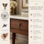 Regal Elephant Head Brass Cabinet Knob, thumbnail 7 of 9