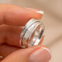 Personalised Wide Sterling Silver Spinner Ring, thumbnail 1 of 8