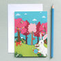 Easter Bunny Greeting Card, thumbnail 1 of 2