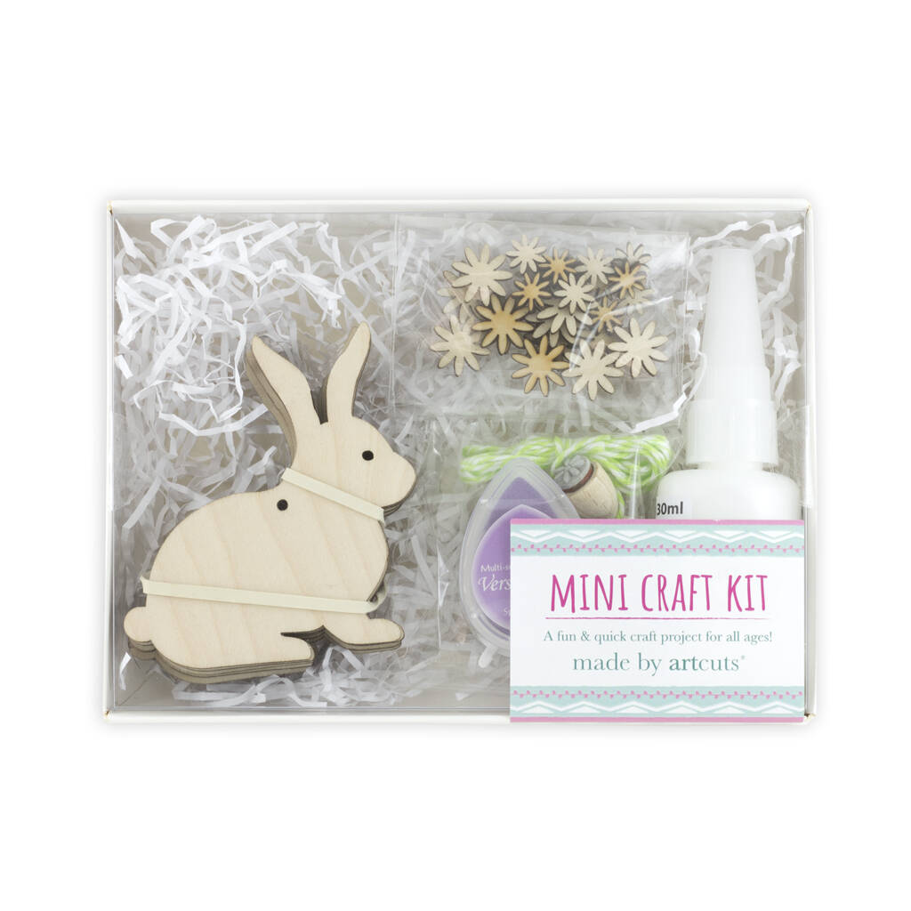 Bunny Rabbit Wooden Craft Kit, 1 of 2
