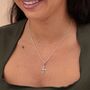 Sterling Silver Cross Necklace, thumbnail 3 of 7