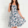 Chicago Fit And Flare Dress In Bird Print, thumbnail 1 of 4