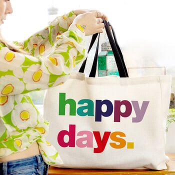 Happy Days Oversized Tote Bag, 3 of 5
