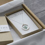 Jade Green Heart In Circle Necklace And Stud Set, thumbnail 2 of 4