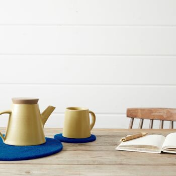 Fair Trade Handmade Eco Felt Table Mat Placemat 4pc Set, 5 of 12