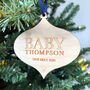 Baby Announcement Christmas Tree Decoration, thumbnail 1 of 4