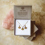 Amethyst Fan Gemstone Gift Set – 18 K Gold Plated, thumbnail 2 of 3