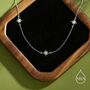 Starburst Cz Necklace In Sterling Silver, thumbnail 4 of 12
