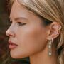Drop In The Ocean Turquoise Sterling Silver Threader Earrings, thumbnail 4 of 10