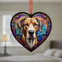 Great Dane Stained Glass Effect Heart Suncatcher, thumbnail 4 of 5