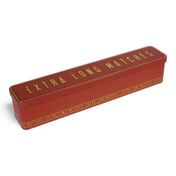 Extra Long Match Tin Storage Box Candle Gold Home Accessory Matches | Teal, 4 of 12