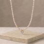 Dainty Freshwater Pearl And Heart Necklace, thumbnail 1 of 2