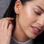 Confetti Birthstone Personalised Hoop Charm Earrings, thumbnail 5 of 12
