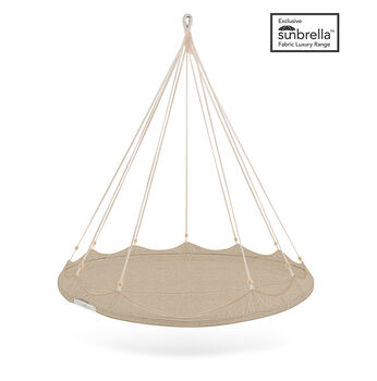 Outdoor Luxury Hanging Teepee Bed In Sand, 4 of 6