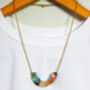 Modern Abstract Curved Statement Necklace, thumbnail 4 of 6